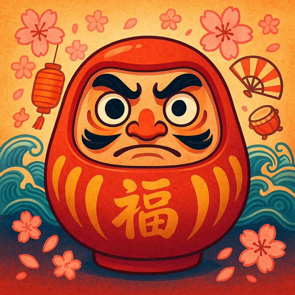 Daruma o amuleto da sorte que realiza desejos japoneses